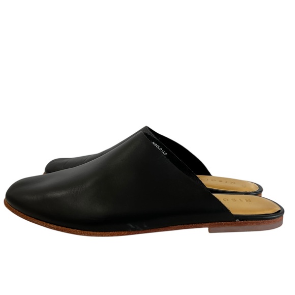 Nisolo Lima Women’s  Black Leather Almond Toe Low Heel Slip On Mules Siz… - Picture 1 of 12